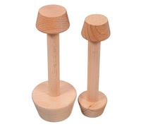 Uonlytech 2 Pièces Moule à Tartelette Rond en Bois Style Français Classique | Pressage Uniforme Pâte, Démoulage Facile, Nettoyage Simple, Format 15,20x5,90x5,90cm