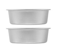 Uonlytech 2 Pièces Moule Ovale Haut Antiadhésif en Alliage D’aluminium | Argenté, Cuisson Uniforme et Nettoyage Facile, pour Anniversaire et Mariage, Ustensiles Cuisine