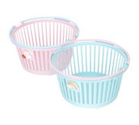 Uonlytech 2 Pièces Panier de Rangement Jouets en Plastique Ouvert | Format Pratique, Plastique Léger, Objets de Papeterie et Cravates, Accès Rapide, Gain de Place