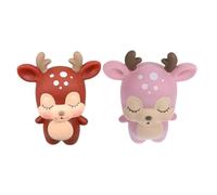 Uonlytech 2 pièces Tirelire Cerf Garçon Fille Vinyle Souple Rose et Marron Boîte Économie Monnaie Mignonne pour Filles Garçons Décoration Chambre et Apprentissage Financier