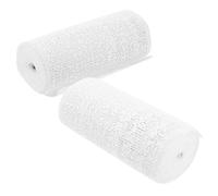 Uonlytech 2 Rouleaux Bande de Plâtre Résistante en Tissu Blanc 4,5m pour Projets d'art et Artisanat, Matériau Plâtre Facile à Utiliser et Séchage Rapide