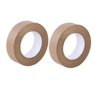 Uonlytech 2 Rouleaux Ruban Adhésif Kraft Gommé pour Emballage, Écriture | Papier Kraft, Coupe Facile et Protection L’humidité, pour Bricolage et Cadres Photo