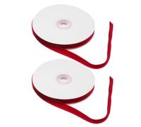 Uonlytech 2 Rouleaux Ruban Décoratif DIY en Velours 9mm, Rouleau 10 Yards | Bords Délicats, Finition Soignée, Usage pour Invitations de Mariage et Ceintures