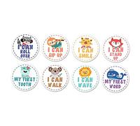 Uonlytech 24pièces Autocollants De Jalons Pour Garçon Fille Animaux Adorables Pour Suivre Les Mois De Croissance Compétences Décor Créatif Né