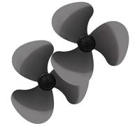 Uonlytech 2pcs Pales de Ventilateur en Plastique Épaissi pour Ventilateur sur Pied Table, Accessoire Refroidissement Puissant Pendant L'été Vacances