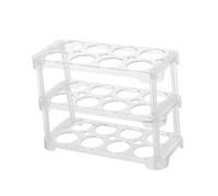 Uonlytech 2pièces Support De Rangement Œufs Plastique Transparent Empilable Pour Réfrigérateur Boîte De Stockage Œufs Organiseur De Cuisine Couleur