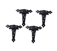 Uonlytech 4 Pièces Charnières t Pour Portail Bois Charnières De Porte De Grange Rechange Pour Clôtures De Cabanon à Sangle Robustes Et Antirouille