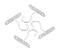Uonlytech 4 Pièces Crochets en Fer Blanc Robustes Suspendre Murale et Plafond, Adaptés aux Luminaires et Moustiquaires, Usage Intérieur et Extérieur