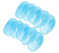 Uonlytech 5 Paires de Protecteurs D'oreilles en Silicone Réutilisables pour Coloration des Cheveux, Protection Thermique et Anti-taches, Adaptés Coiffage et Shampooing, Bleu