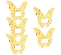 Uonlytech 5 Pièces Ouvre-bouteille Papillon en Alliage de Zinc Doré, Pratique et Robuste, pour Bars et Fêtes, Design Unique et Élégant pour Amateurs de Vin et Bière