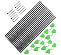 Uonlytech Arceaux pour Couvre-Rangs en Fibre Robuste, Kit de Serrage d'arc pour Plantes et Fleurs, Design Gain de Place, Application Polyvalente, 1 Set Noir