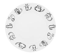 Uonlytech Assiette Plate Motif Chat En Céramique Plateau Alimentaire Multifonction Pour Fruits Desserts Steak Collations Maison Restaurant Bar Ktv Fêtes Et Repas De Noël
