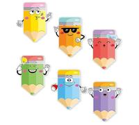 Uonlytech Autocollants pour Notes en Papier, Autocollant de Note Cartoon, 6 Cahiers/paquet, Adhésif Fort, sans Traces, pour Bureau et Maison Plusieurs styles