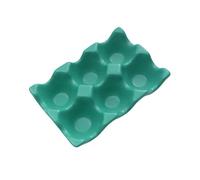 Uonlytech Boîte à Œufs Pratique en Céramique Verte à 6 Compartiments pour Réfrigérateur, Support Élégant et Moderne pour Garder Œufs Frais Sécurité Cuisine