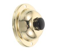 Uonlytech Bouton-poussoir de sonnette en métal, bouton sonnette filaire, or, fer, résistant à l'usure, bord poli lisse, remplacement de l'interrupteur de sonnette, extérieur, garage