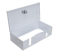 Uonlytech Cache-prise Extérieure Boîte de Prise Étanche 86 Type en Fer, Blanc, Verrouillable, Protection Anti-éclaboussures pour Prises Électriques, Usage Maison et Zones Industrielles