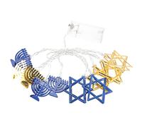 Uonlytech Chaîne Guirlande Lumineuse De Hanoucca Décoration De Hannukah Étoile De 'hanoucca Lumière De Traversier Diwali Lumières D'intérieur pour 'hanoucca Fer Forgé LED La Toupie