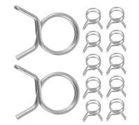 Uonlytech Colliers de Serrage en Acier Inoxydable à Double Anneau, Lot de 50, Pince pour Tuyaux et Tuyaux d'eau avec Design à Double Ressort pour Applications d'Irrigation et Bricolage