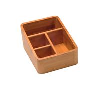Uonlytech de Rangement Boîte de Rangement Cosmétique Organisateur en Bambou de Maquillage Créative Sécurisée et Saine Design aux Coins Arrondis pour Bureau ou Maison
