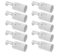 Uonlytech Douille E14 10pcs Blanc Thermoplastique avec Support Métal 65mm pour Rénovation de Lustre et Installation en Emplacement Spécial