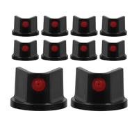Uonlytech Ensemble de 15 Embouts de Buses de Peinture en Aérosol Noirs en Abs Bouton Anti-fuite, Faciles à Utiliser, pour Art Graffiti et Projets Multiples