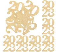 Uonlytech Étiquettes Décoratives 24 Pièces 2023 à Paillettes | Tissu Non Tissé Pailleté Or, Décor Suspendu, Style Remise de Diplôme, Fond Photo