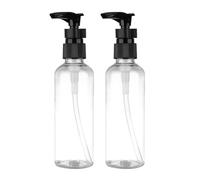 Uonlytech Flacon de Shampoing et Distributeur de Lotion 100 Ml Pompe Noire, Lot de 4, Bouteilles pour Huiles Essentielles et Savons Liquides, Adapté pour Voyage et Activités Extérieures