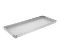 Uonlytech Lèche-frite en Acier Inoxydable Argenté Rectangulaire, Bac de Récupération D’Eau pour Jardinière D’Herbes et Bonsaï, Intérieur et Extérieur, Entretien Facile, Anti-Gouttes