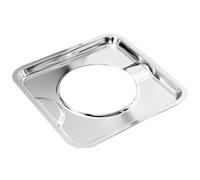 Uonlytech Lèchefrite Carrée 19cm pour Brûleur de Cuisinière à Gaz, Acier Plaqué Fer, Anti-débordement, Facile à Nettoyer, Argenté