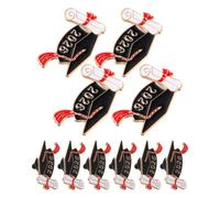 Uonlytech Lot de 10 Broches Émaillées Chapeau de Graduation 2026, Badges Métal Solide pour Fête de Remise de Diplômes, Souvenirs Commémoratifs pour Vestes et Hauts, Paquet, Présent