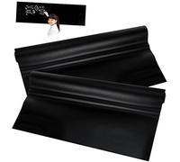 Uonlytech Lot de 2 Autocollants Tableau Noir Pvc 45x200 Cm Adhésifs Réutilisables pour École Bureau la Cuisine Supports Lisses Créativité Message