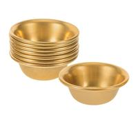 Uonlytech Mini Bols en Cuivre pour Offrandes Bouddhistes Lot de 8 Design Élégant et Gain de Place Résistants à L'oxydation pour Cérémonies de Temple