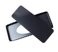 Uonlytech Moule à Tarte Rectangulaire à Fond Amovible Cannelé Antiadhésif | Acier au Carbone, Haute Résistance et Conductivité Thermique, Noir, Format 36,5x15x3cm