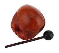Uonlytech Ornement Poisson Bois Naturel Instrument Zen Mokugyo pour Bureau et Décoration Calme Anti-stress pour Maison et Espace de Travail