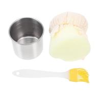 Uonlytech Outil Cuisine Polyvalent Pinceau à Huile en Acier Inoxydable Couleur Aléatoire pour Pancakes Set de 1 avec Plateau pour Crêpes, Applicateur D'huile Facile à