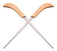 Uonlytech Petite Scie à Main pour Jardinage et Camping, 2pcs en Acier Manganèse Manche Bois, Compacte et Légère pour Élagage et Coupe Précise en Extérieur