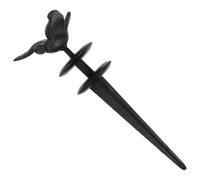 Uonlytech Piquet de Support de Tuyau D’arrosage Extérieur en Fer Noir | Style Rustique Vintage, Texture Brute Effet Fonte, pour Patios et Jardins, Arrosage Doux et Précis