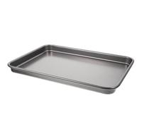 Uonlytech Plaque à Pizza Antiadhésive en Acier au Carbone 34,8x24,8 CM | Surface Lisse Noire, Chauffe Rapide et Légère, pour Clubs et Occasions Spéciales, Format Compact