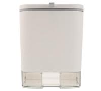 Uonlytech Plastique Poubelle Murale 7l avec Couvercle Cuisine | Montage Discret sous Meuble, Ouverture Silencieuse, Compartiment de Rangement 2l Intégré, Usage Salle de Bain