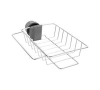 Uonlytech Porte-éponge Cuisine en Acier Inoxydable et Pp pour Évier | Support de Vidange pour Tube 1, 8 à 2, 8cm, Installation Facile, Design Multifonction, Argenté