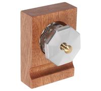 Uonlytech Porte-plume de Calligraphie Inclinable en Bois, Support Bureau avec Porte-encrier en Verre, Repose-plume Oblique pour Stylo et Pinceau, Organiseur Vintage pour Écriture et Dessin,