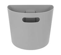 Uonlytech Poubelle Suspendue Murale en Plastique, Petite, Cuisine | Conteneur Mural Demi-rond, Surface Lisse Polie, sans Se Pencher, Gain de Place, Gris
