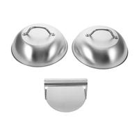Uonlytech Presse à Viande avec Cloche Ronde Hamburger en Acier Inoxydable Facile à Utiliser et Polyvalente pour Plaque de Cuisson, Accessoires pour Barbecue Extérieur