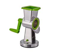 Uonlytech Râpe à Fromage en Plastique et Acier Inoxydable Multifonction Rotative avec 3 Tambours et Poignée Rotative pour Couper Choux-fleurs et Carottes Facilement