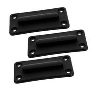 Uonlytech Récepteurs Muraux de Ceinture Rétractable en Abs Noir, Lot de 3 Pièces, Stabilité Assurée, Compatibles Barrières à Ceinture pour Événements et Commerces