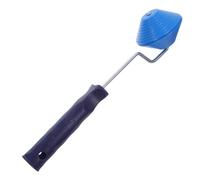Uonlytech Rouleau à Gaufrer Décoratif 26mm, Texture Striée, Usage Mural | Caoutchouc et Métal, Poignée Ergonomique, Finition Bleue, pour Chambres et Maison, Style Décor Moderne