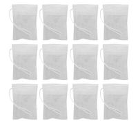 Uonlytech Sachets de Thé à Base de Fibres de Zéine Blanc Lot de 100 Pièces Sachets Infuseurs à Cordon Faciles à Utiliser pour Thé en Vrac et Poudre D’herbes
