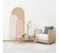 Uonlytech Sticker Mural Arche Forme Géométrique Moderne Peler Et Papier Peint Auto-Adhésif Amovible Autocollant Boho Décoration Murale Pour Salon Rose Kaki