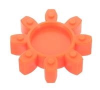 Uonlytech Tapis de couplage à mâchoire flexible caoutchouc orange insert amortisseur forme étoile coussinet pour machine réduit bruits améliore stabilité