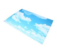 Uonlytech Tapisserie Suspendue en Dacron Motif Nuages Blanc et Ciel Bleu, Facile à Nettoyer et Résistant la Décoloration, pour Décoration Murale et Studio Photo